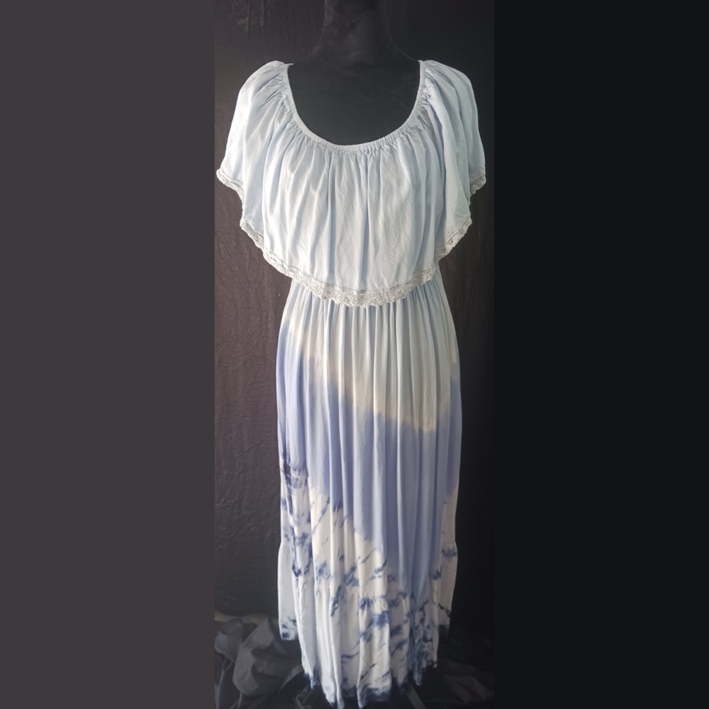 Tie dye blue dress